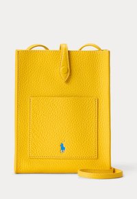 Polo Ralph Lauren POLO PLAY LEATHER POCKET CROSSBODY - Mobilfodral - canary yellow