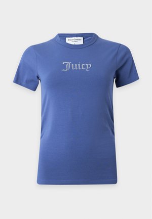 Juicy Couture, DIA FITTED TEE - Μπλουζάκι με στάμπα - blue-grey