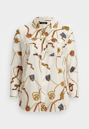 Lauren Ralph Lauren Woman CLASSIC FIT PRINT COTTON VOILE SHIRT - Button-down blouse - cream multi