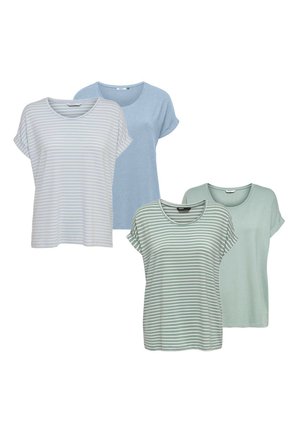 ONLY MOSTER 4 PACK - T-shirt basic - cashmere jadeite