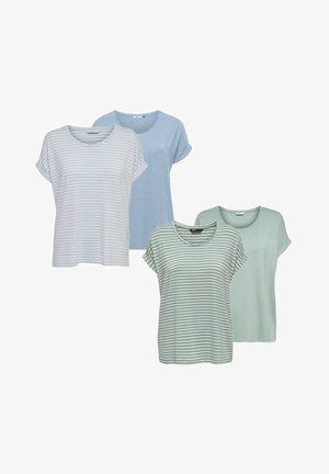 ONLY, MOSTER 4 PACK - T-shirt basic - cashmere jadeite