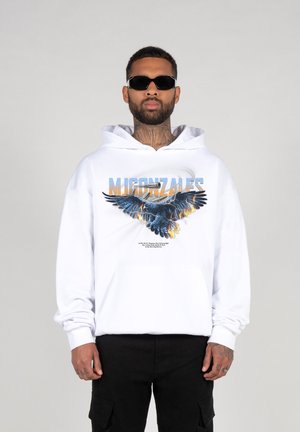 MJ Gonzales MÄNNER EAGLE V.2 HEAVY ESSENTIALS V. - Sweat à capuche - white