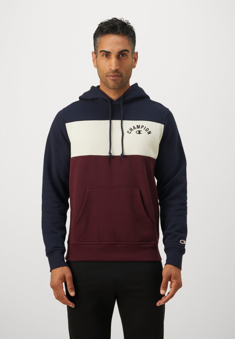 Champion ICONS COLORBLOCK HOODIE - Kapuzenpullover - dark blue