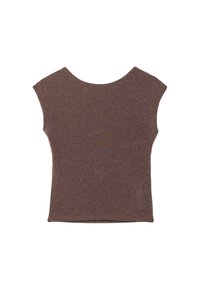SHIMMERY - Print T-shirt - dark brown