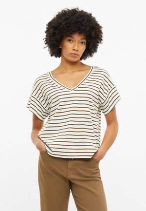 s.Oliver, T-SHIRT - Print T-shirt - dunkelbraun
