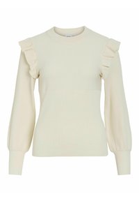 VILA Stickad tröja - off-white