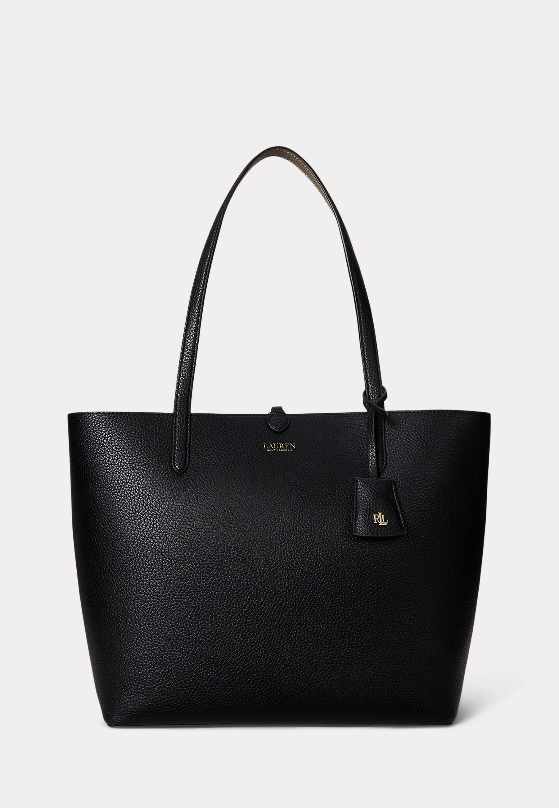 バッグ Lauren Ralph Lauren Black Leather Tote Lauren Ralph Lauren FAUX-LEATHER REVERSIBLE TOTE BAG - Saco de mão