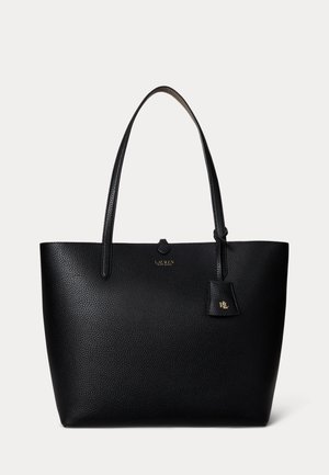 Lauren Ralph Lauren FAUX-LEATHER REVERSIBLE TOTE BAG - Velká kabelka - black/taupe