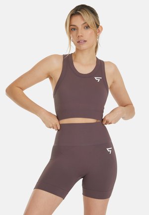 ADAPT SEAMLESS HIGH NECK SPORT - Korzet - brown