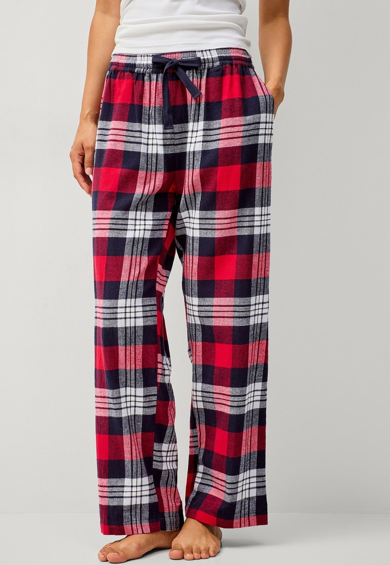 Ellos Collection Bas de pyjama - blau rot kariert