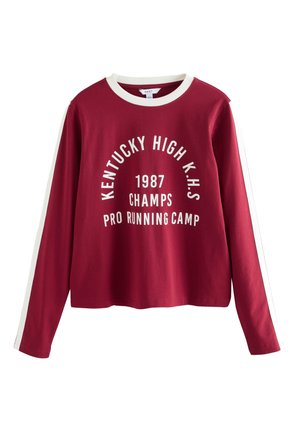 Next REGULAR FIT - LONG SLEEVE CREW NECK GRAPHIC SLOGAN - Maglietta a manica lunga - red white