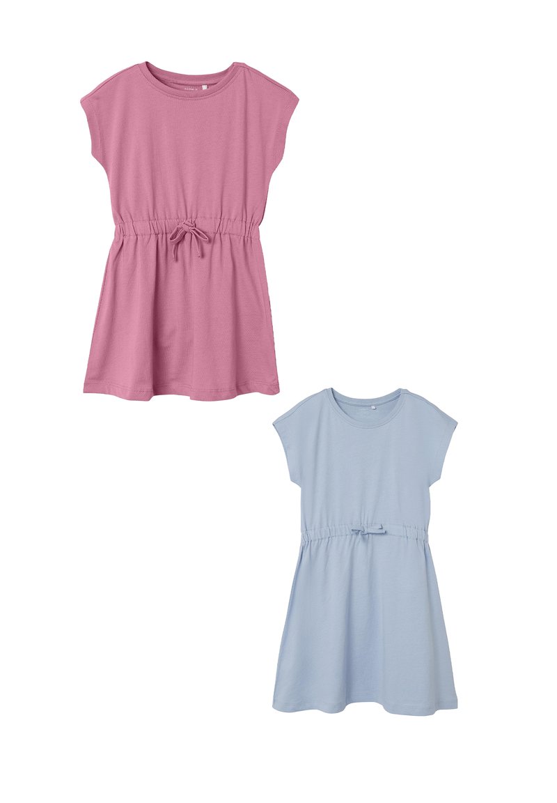 Name it 2ER-SET MIDI KURZAM RUNDHALS - Jerseykleid - altrosa
