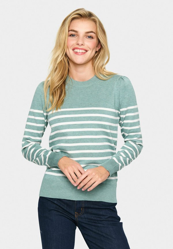 MILA LS STRIPED - Strickpullover