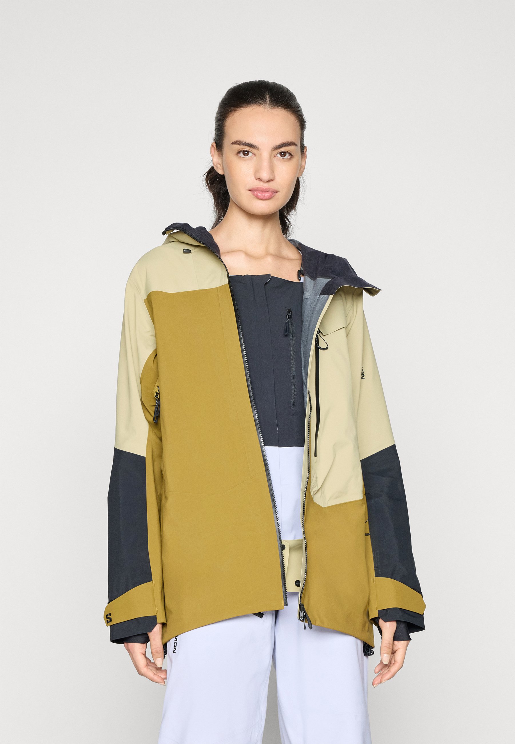 Salomon MOON PATROL JACKET - Ski jacket - gray green/brilliant