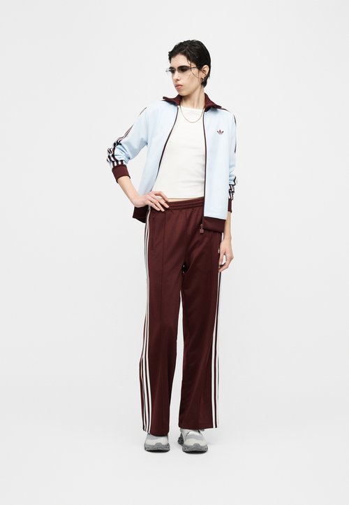 adidas CLASSIC TT - Zip-up sweatshirt - crystal sky/maroon — photo 3