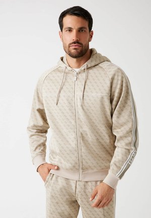 4G-LOGO - Sudadera con cremallera - hellbraun