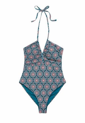 TUMMY CONTROL - Fürdőruha - blue tile print
