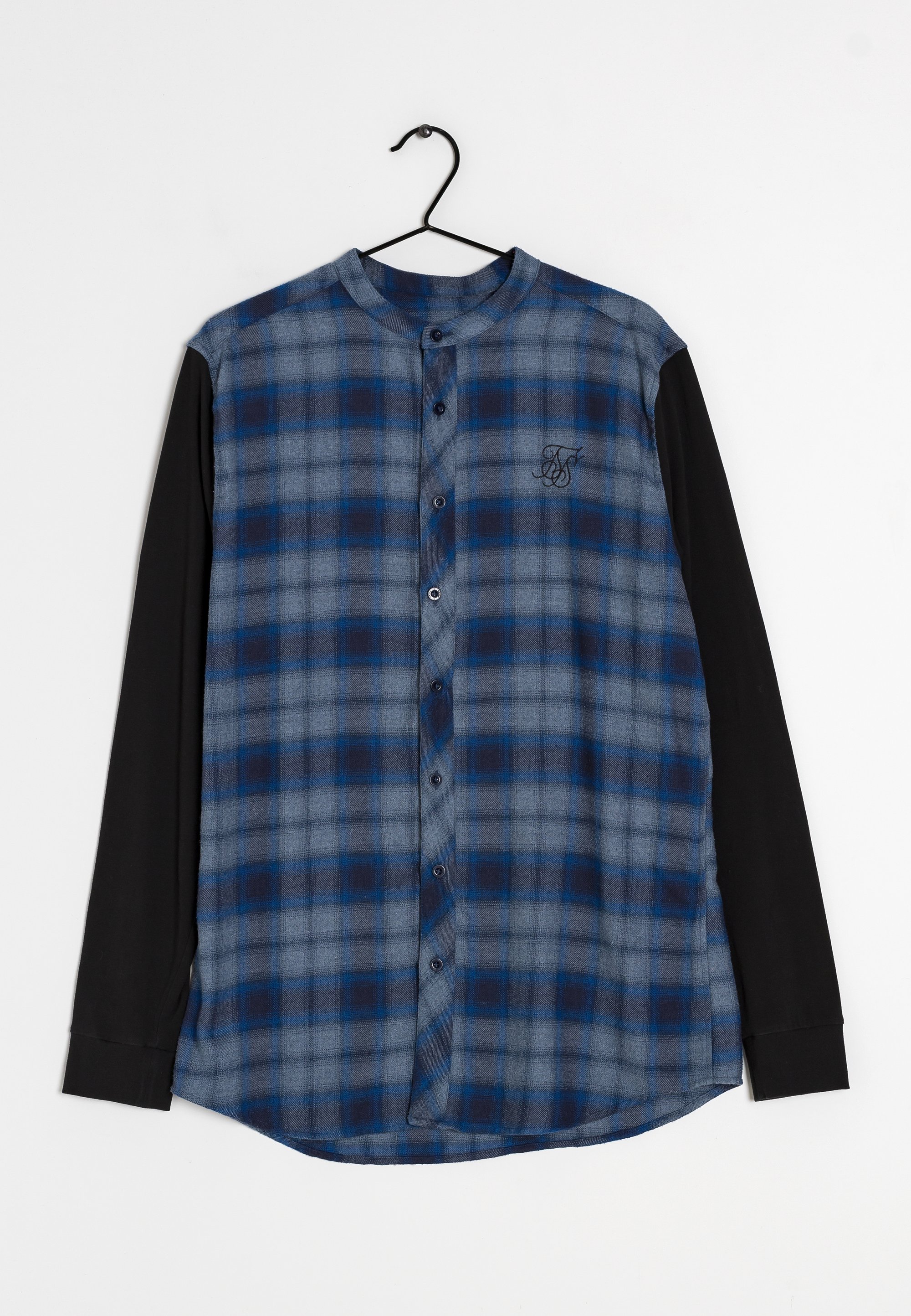 SIKSILK Shirt black/blue/black (Pre-owned)