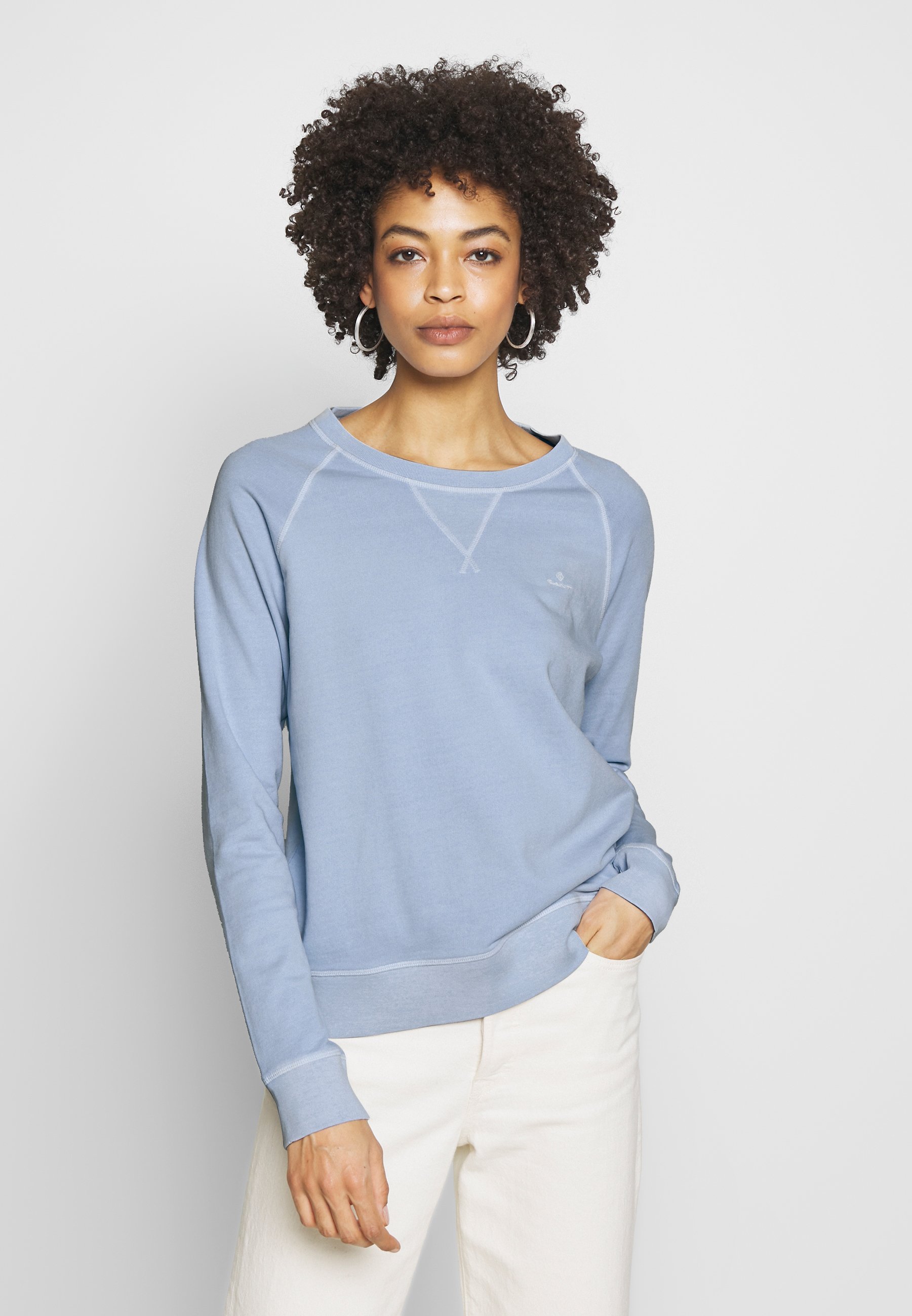 GANT D2. SUNFADED C NECK SWEAT Sweatshirt hamptons blue GANT SUNBLEACHED C NECK Sweatshirt capri blue Zalando.at
