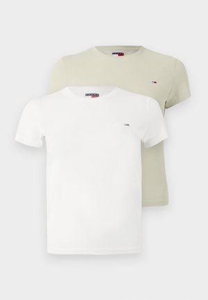 TEE 2 PACK - Basic T-shirt - ecru / misty sage