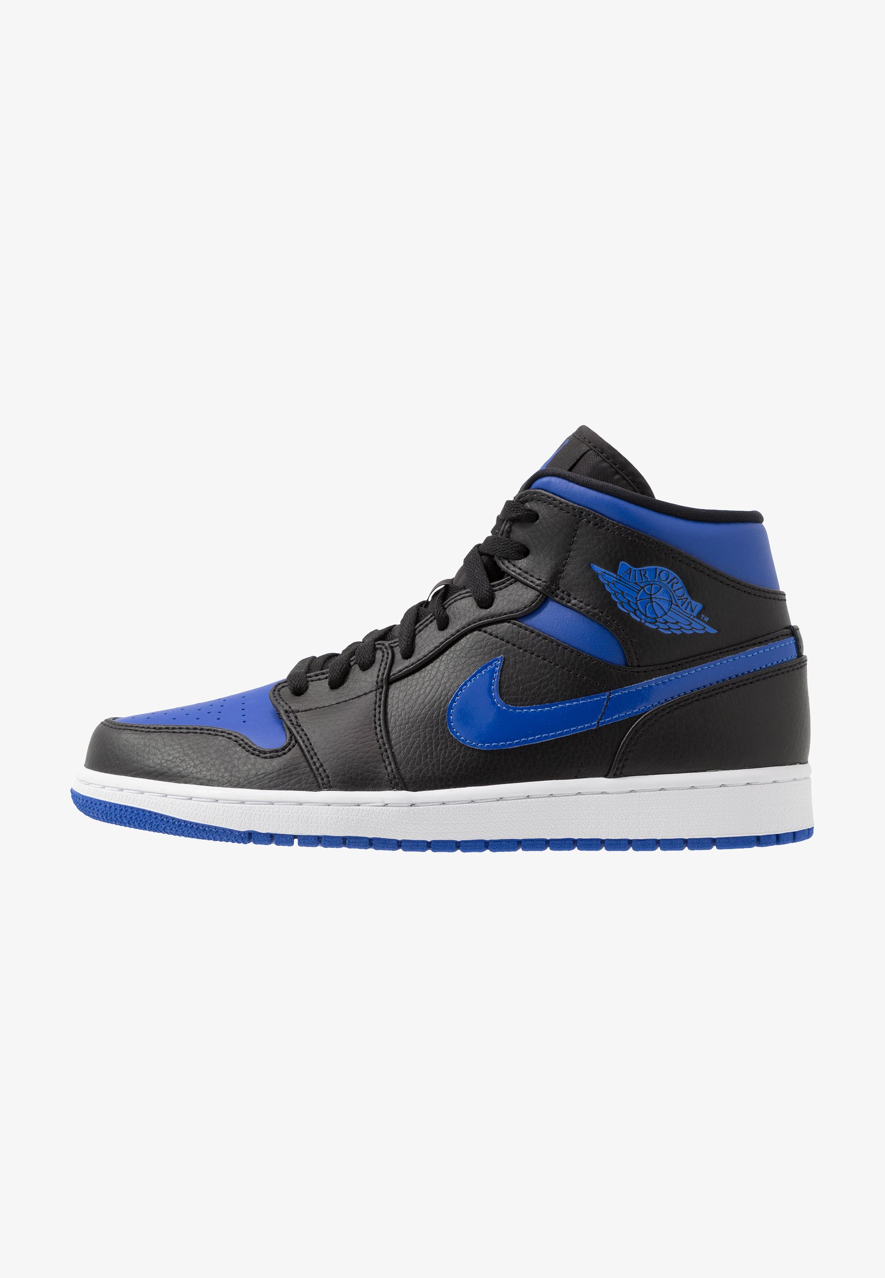 Jordan Air 1 Mid Sneakers Hoog Black Hyper Royal White Zwart Zalando Nl
