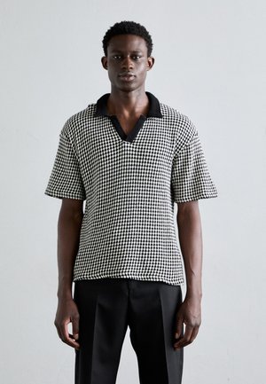 PELE TEXTURE LOSANGE - Print T-shirt - black/white