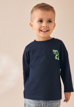 Next, REGULAR FIT - LONG SLEEVE SMALL GRAPHIC PRINTED T-SHIRT . - Langærmet T-shirt - navy transport