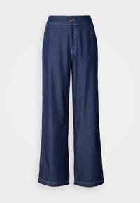 AIR SOTEM PANTS - Flared Jeans - dark blue denim
