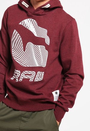 Hoodie - mottled bordeaux