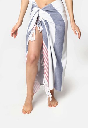MAЯSIKØH, MARINA TERRY TOWEL - Serviette de plage - navy-red