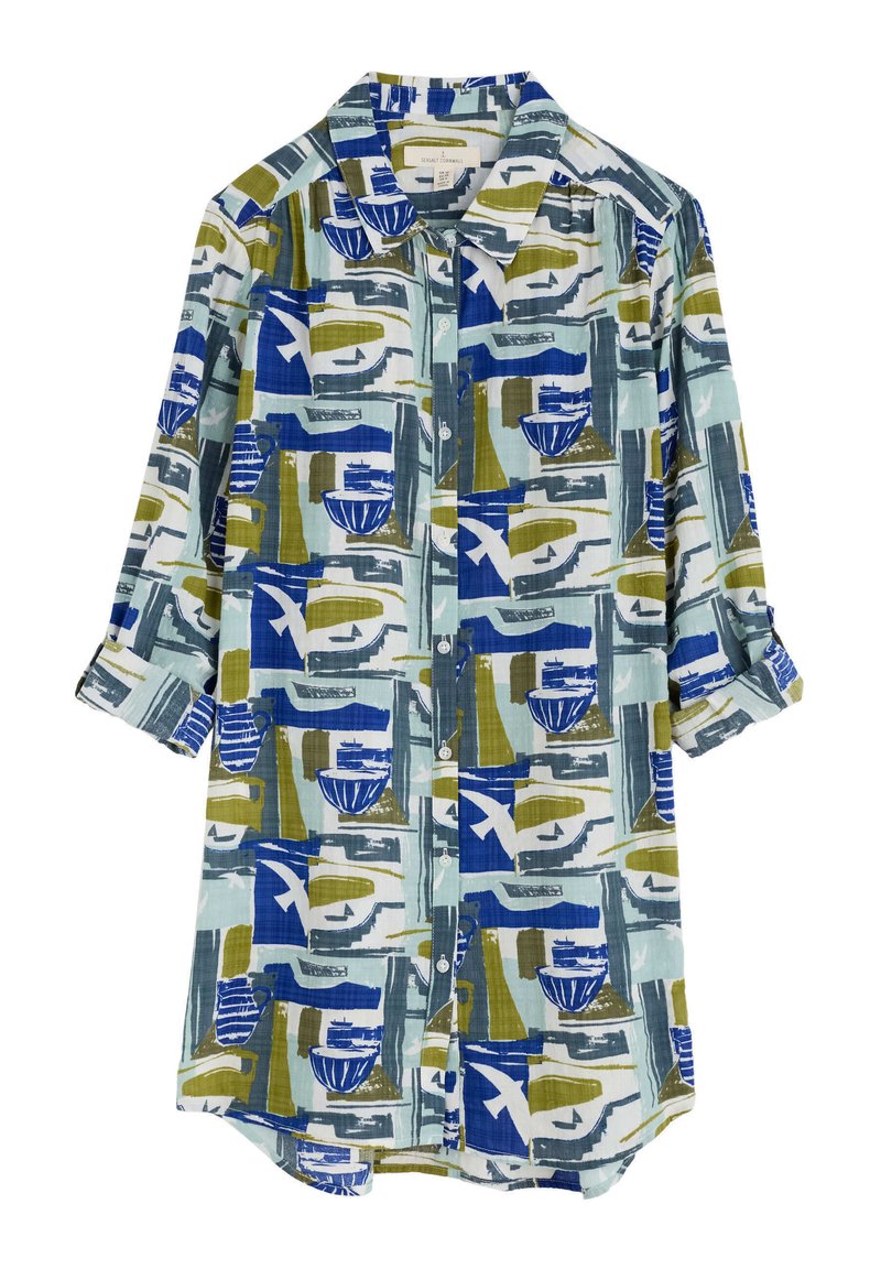 Seasalt Cornwall WREN FLUTTER - Camicia - green windowscape sketch ...