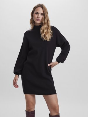 VMNANCY FUNNEL NECK DRESS - Obleka/pulover - black