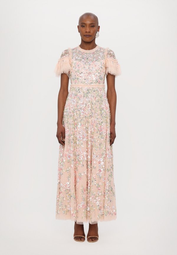 DREAM GARLAND GLOSS ROUND NECK GOWN - Occasion wear - apricot