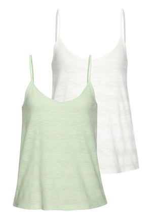 SPAGHETTI - Top - lime, weiß