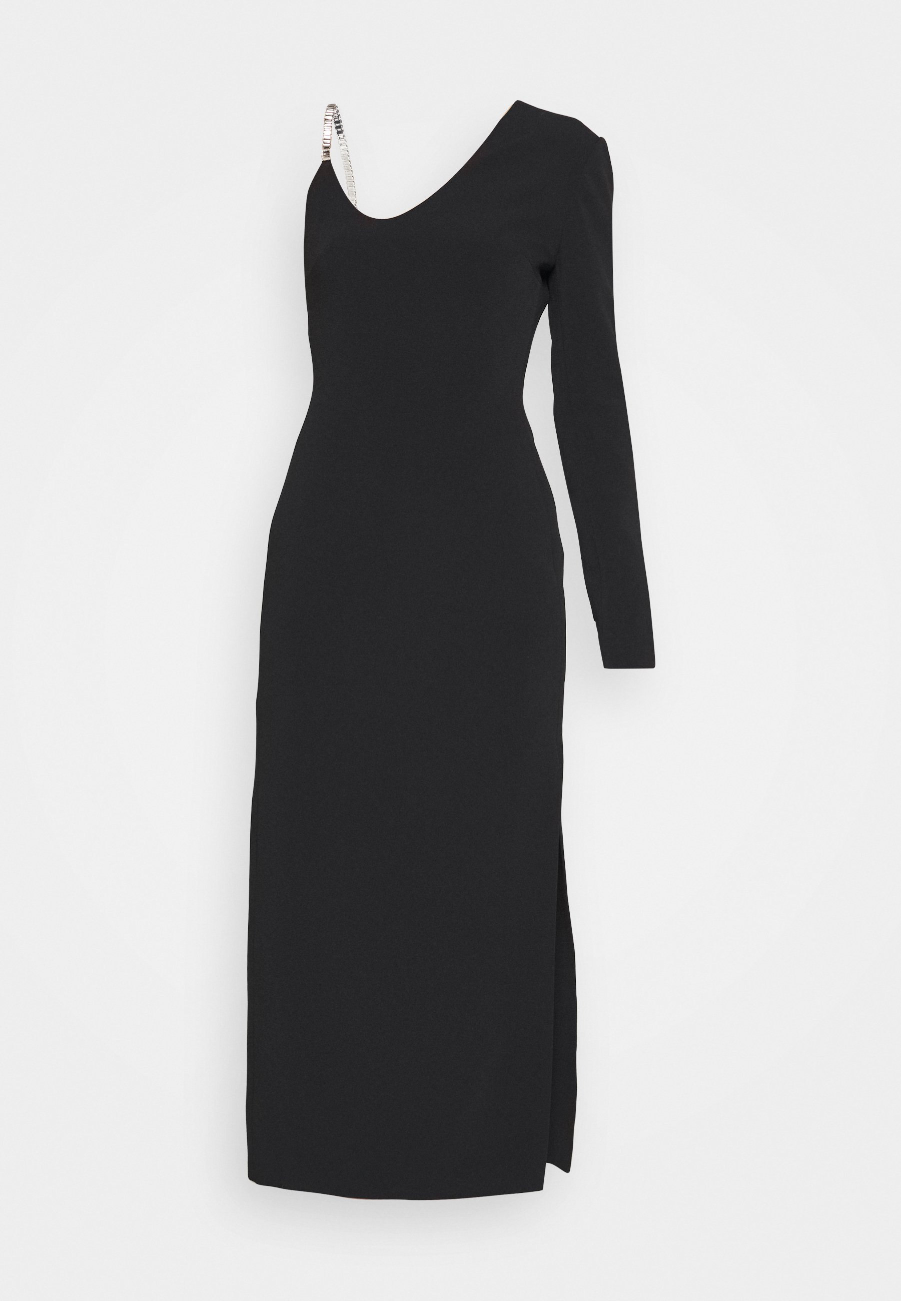 Damen ASSYMETRIC NECK SLEEVE CRYSTAL STRAP MIDI DRESS - Cocktailkleid/festliches Kleid Damen ASSYMETRIC NECK SLEEVE CRYSTAL STRAP MIDI DRESS - Cocktailkleid/festliches Kleid