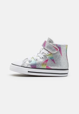 Converse CHUCK TAYLOR ALL STAR EASY-ON PRISM GLITTER UNISEX - Sneakers alte - pure silver/aqua soul/white