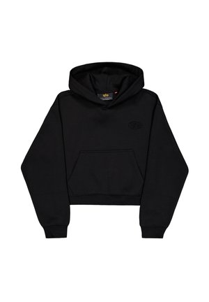Alpha Industries, RHINESTONE WORLD LOGO HOODIE W - Felpa con cappuccio - black