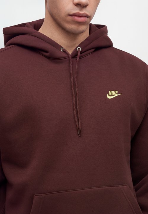 Nike CLUB HOODIE - Hoodie - burgundy crush/metallic gold-coloured — foto 6