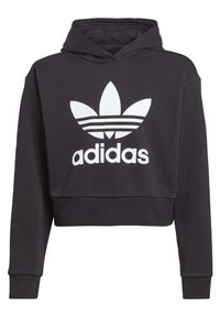 adidas Originals ADICOLOR CROPPED - Mikina s kapucí - black
