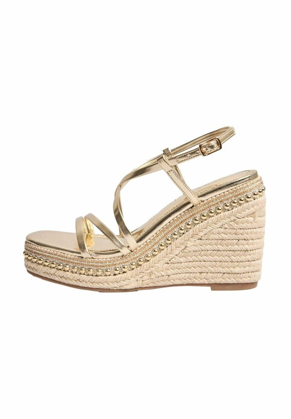 REGULAR FIT - STRAPPY BEADED - Espadrille - gold