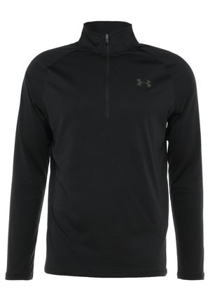 TECH ZIP - Long sleeved top - black/charcoal