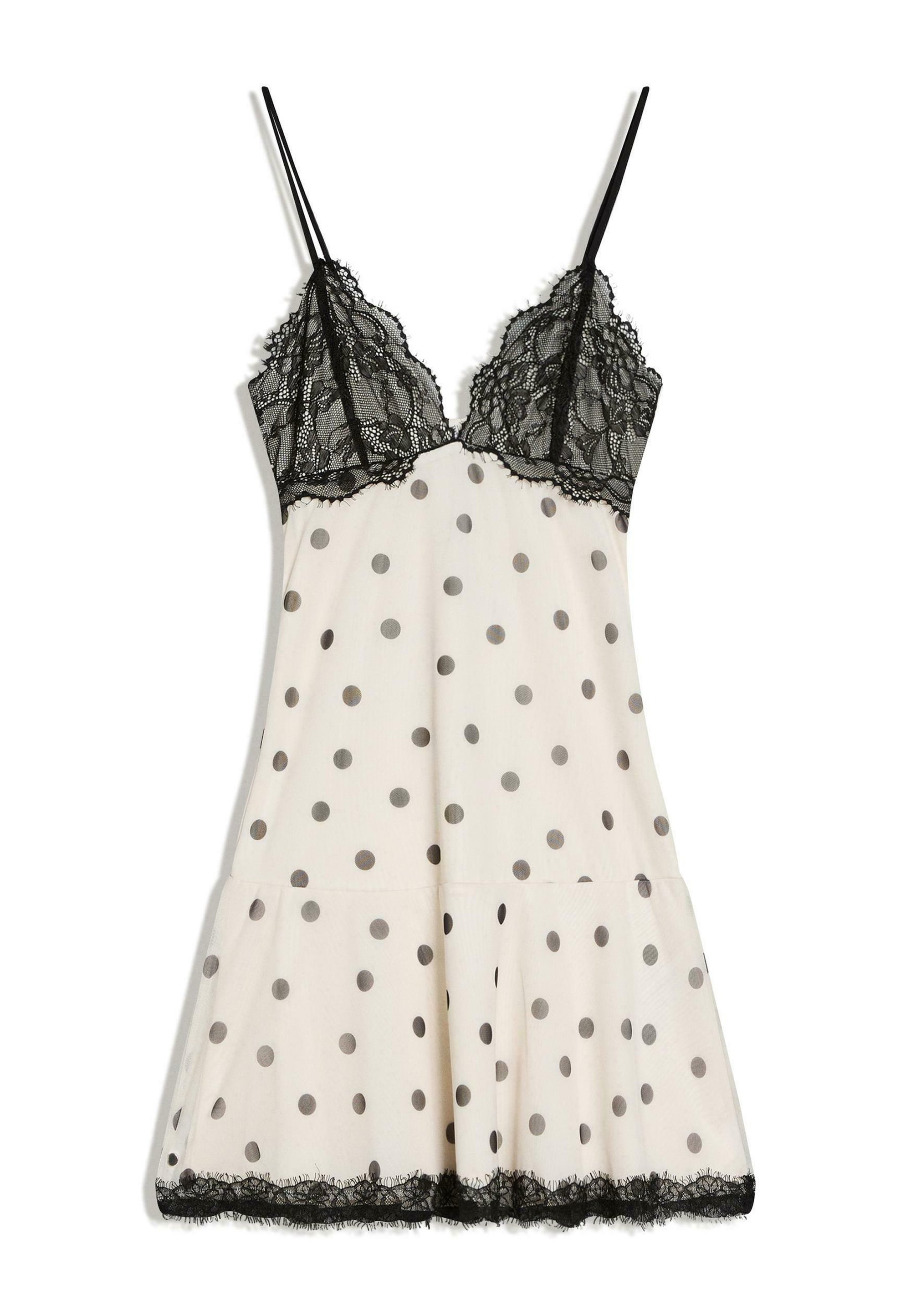 bershka black and white dress Bershka Black Tulle Ruffle Strapless Fit & Flare Mini Cocktail Tube Dress  Size L main image 1