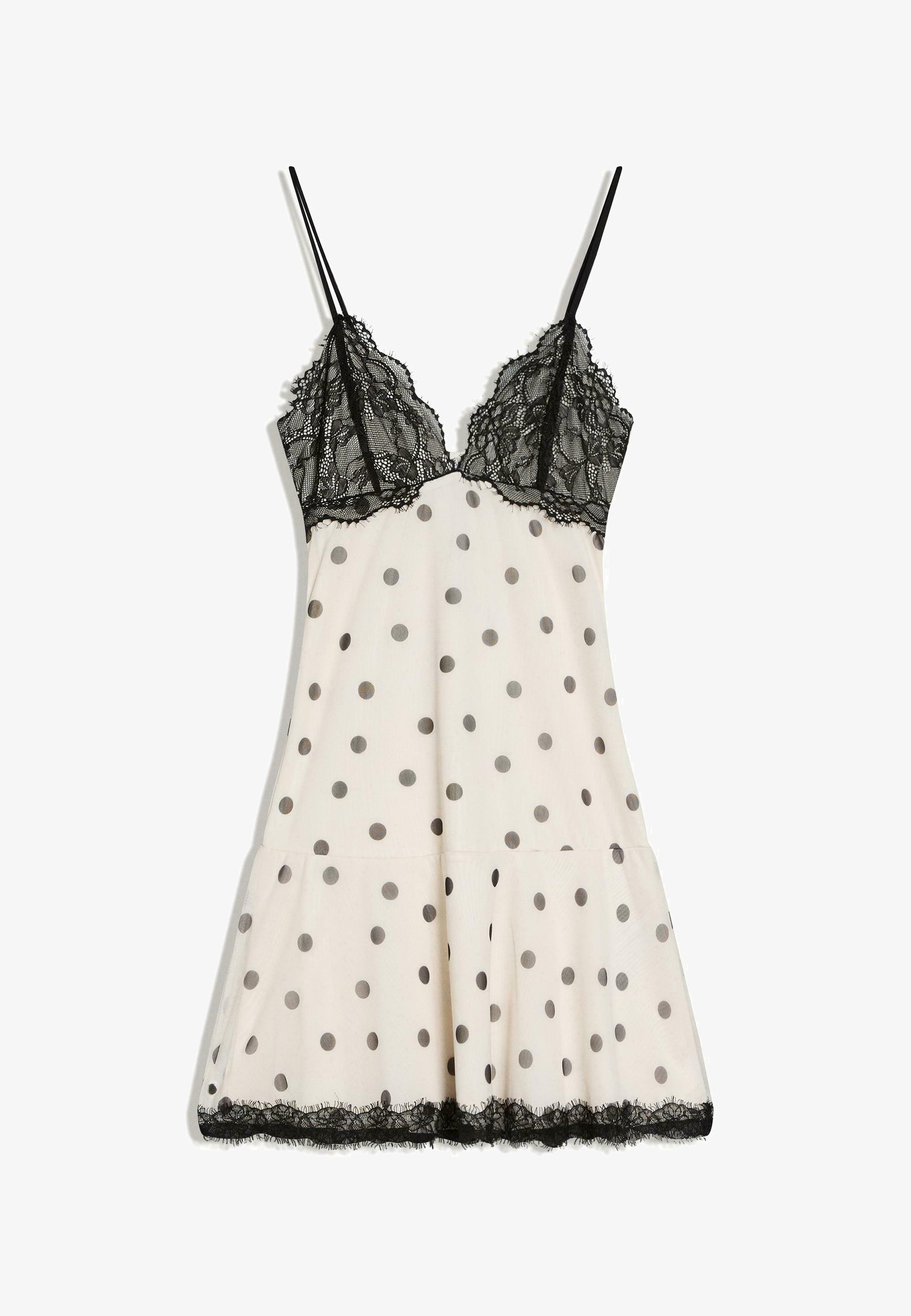 Bershka PRINTED MIDI WITH STRAPS - Day dress - beige - Zalando.ie Bershka PRINTED MIDI WITH STRAPS - Day dress - beige - Zalando.ie