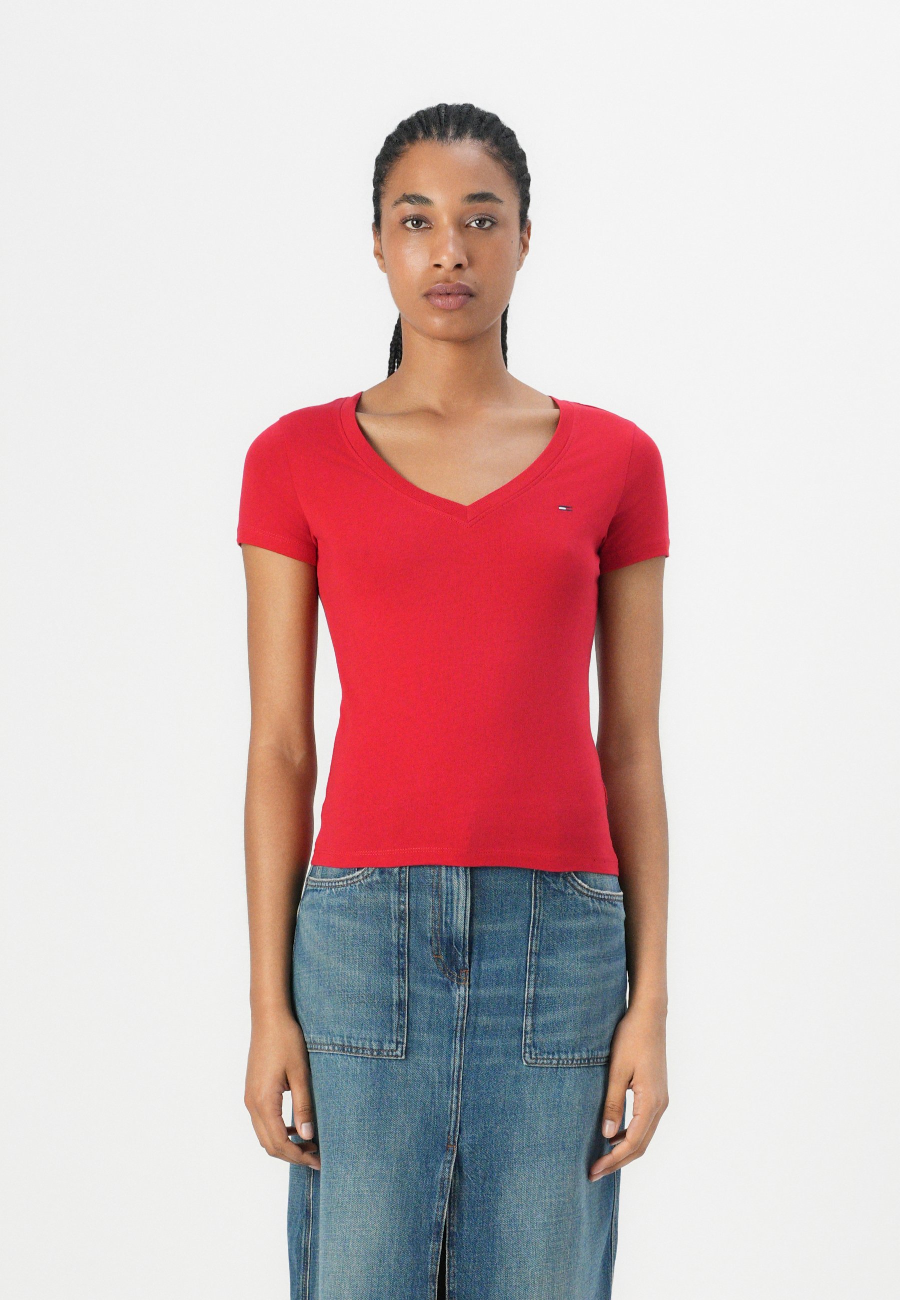 Tommy Jeans V NECK TEE 2 PACK - T-shirts basic - ecru