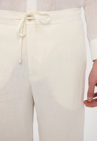 120% Lino MEN PANT - Auduma bikses - milk
