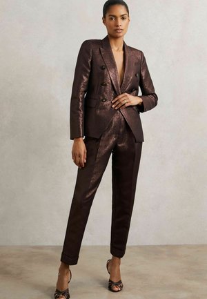 REGULAR FIT - SIENNA DOUBLE-BREASTED METALLIC WITH. - Sacou - burgundy