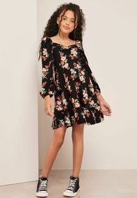 Lipsy Trikotāžas kleita - black floral