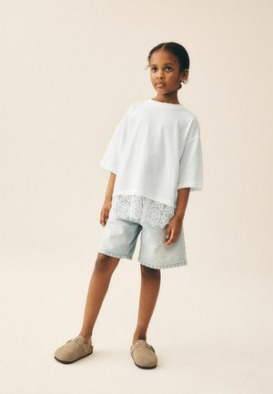 Next, REGULAR FIT - LACE HEM T-SHIRT . - Langærmet T-shirt - white
