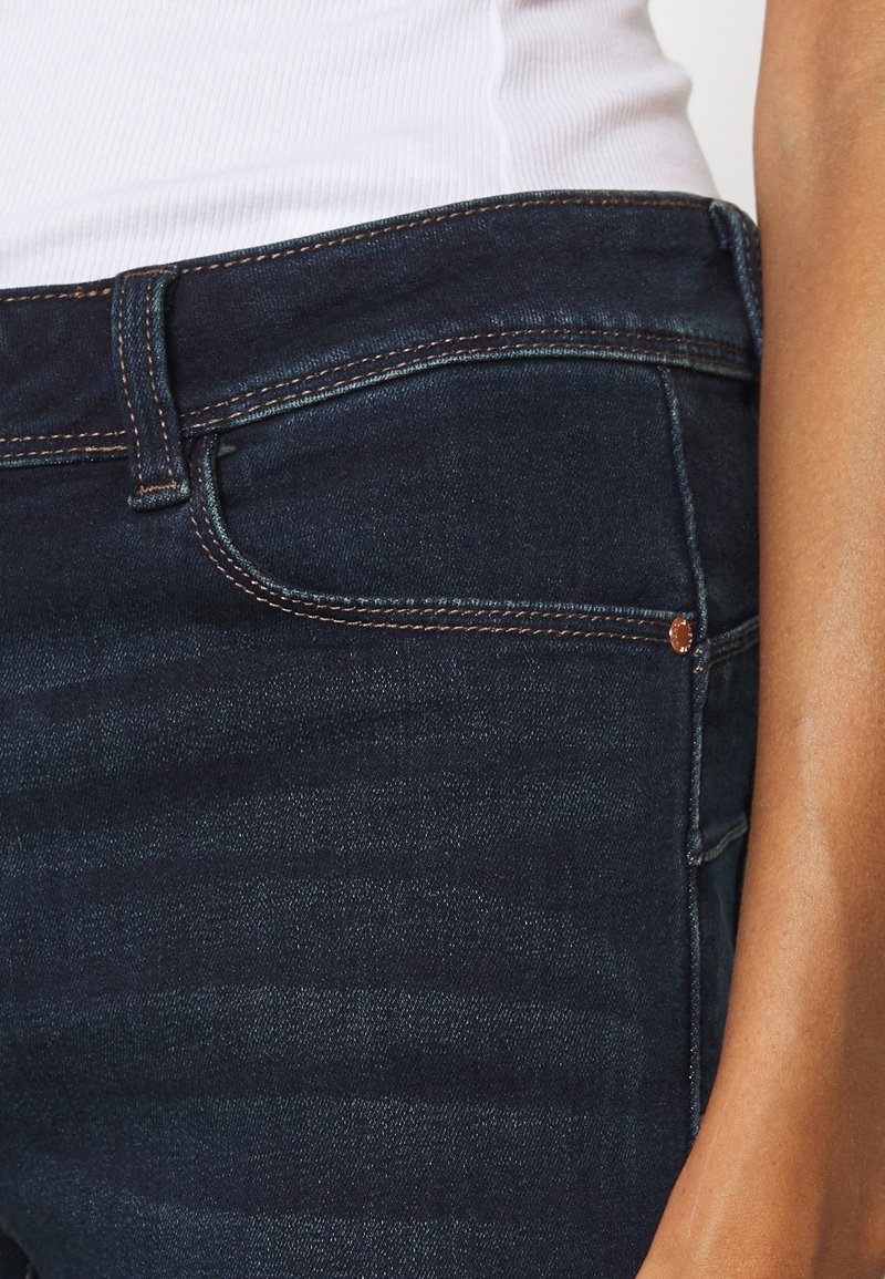 Morgan Jeans Slim Taille Standard à Poches - Détails Perles Et Effet Used