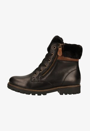 Bottines à plateau - schwarz/chestnut